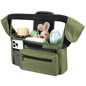 Stroller Organizer Bag with Cup Holders Detachable Phone Bag and Shoulder Strap